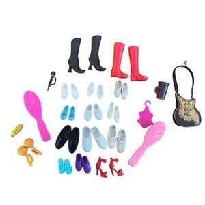 BARBIE KEN DOLL SHOES BOOTS SHOES PAIRS Some Vintage purse brush flats sneakers